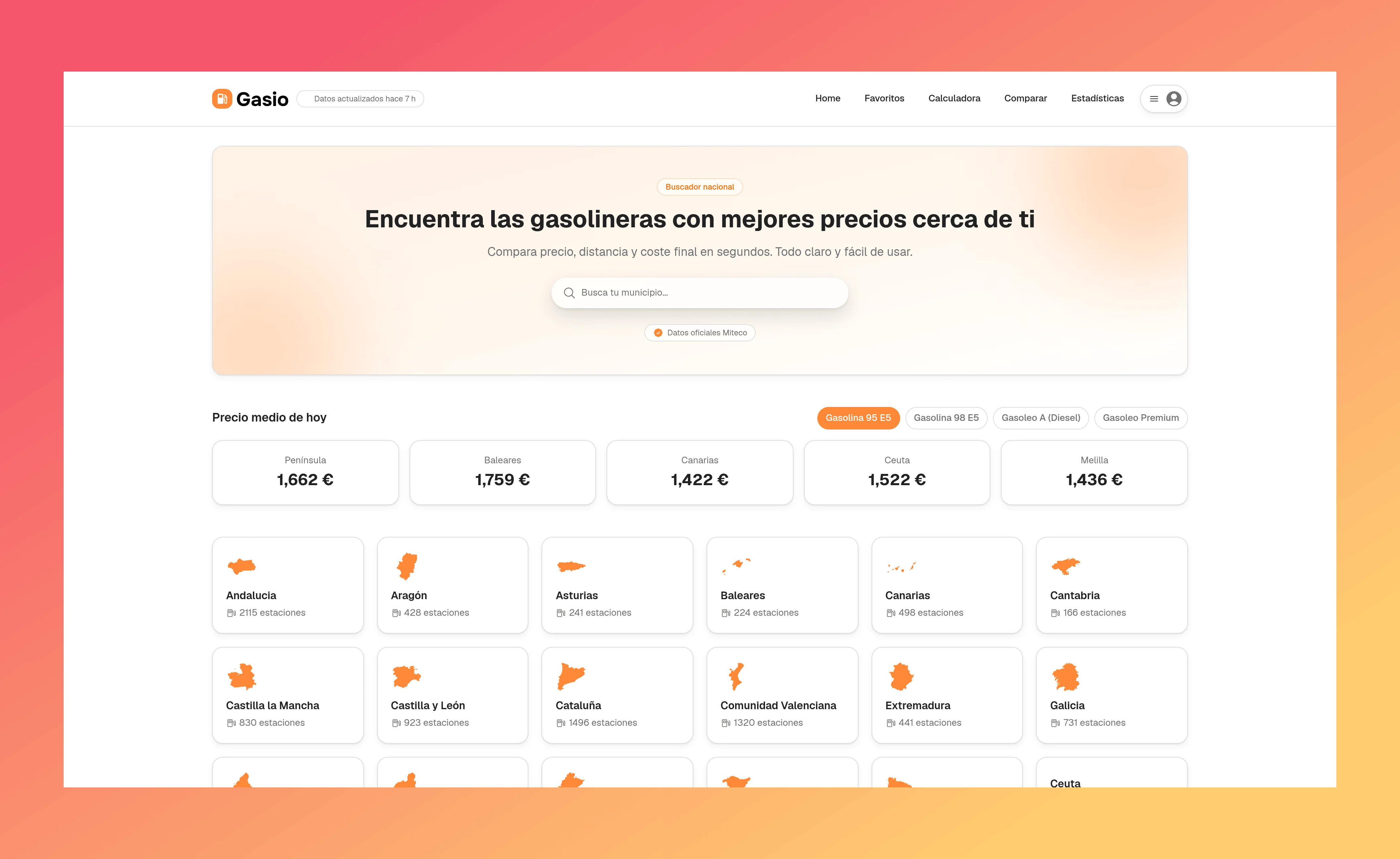 Gasio — gas prices platform