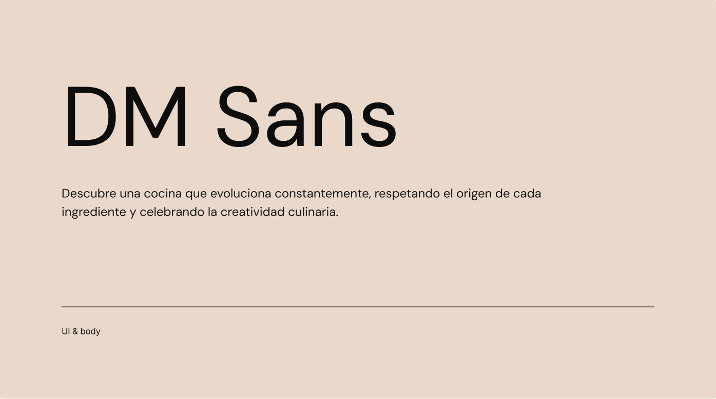 DM Sans typography demo