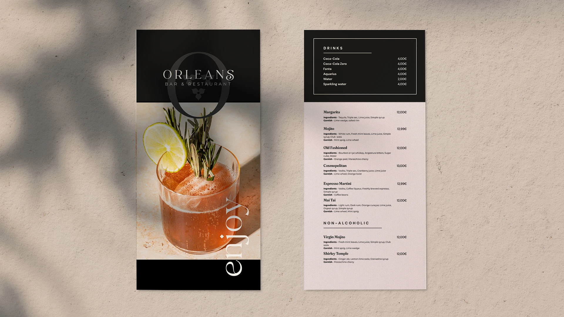 Final Orleans website design overview