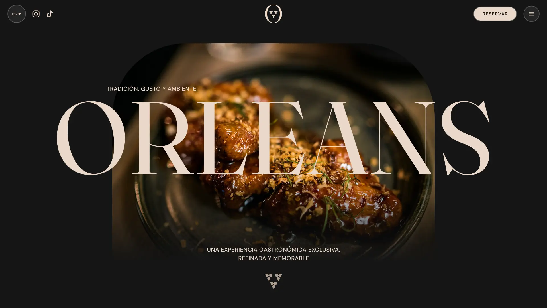 Orleans website hero section design