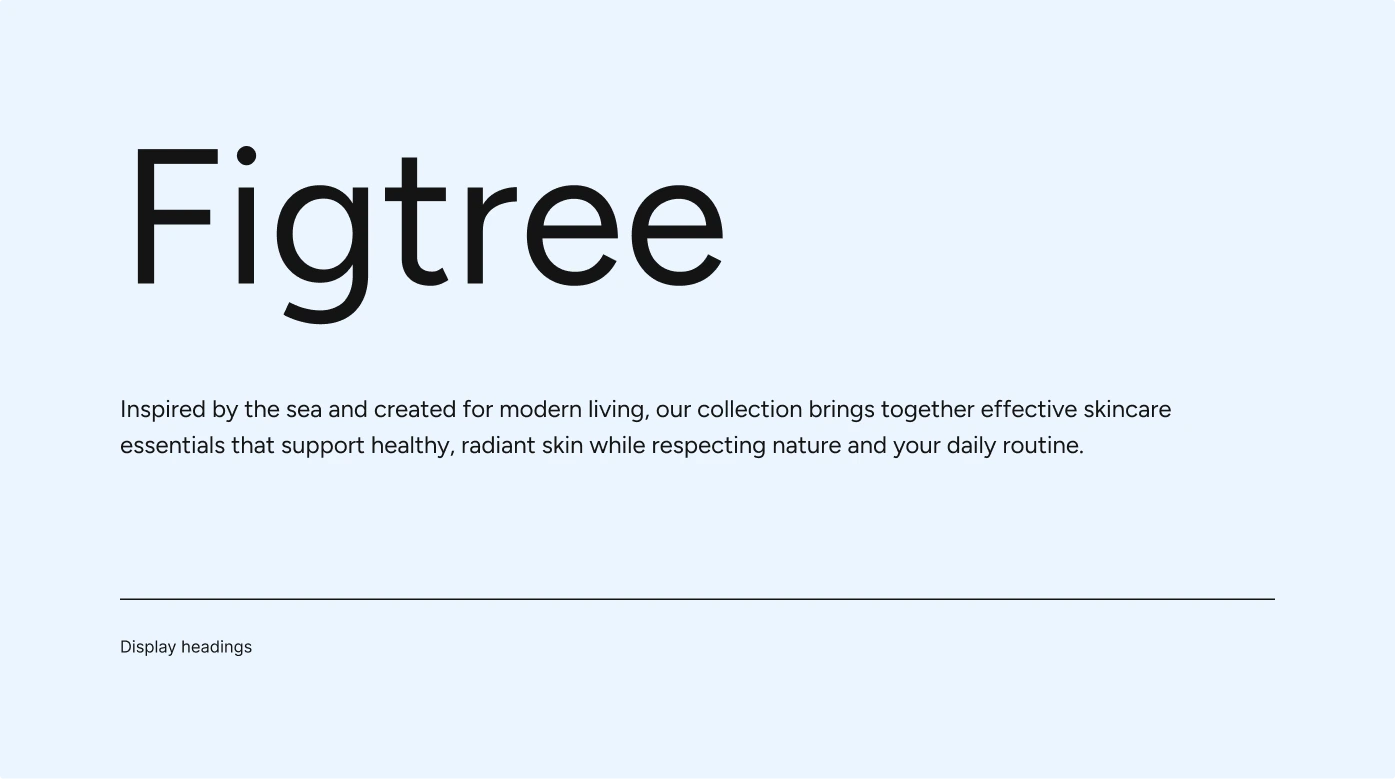 Figtree display typeface demo