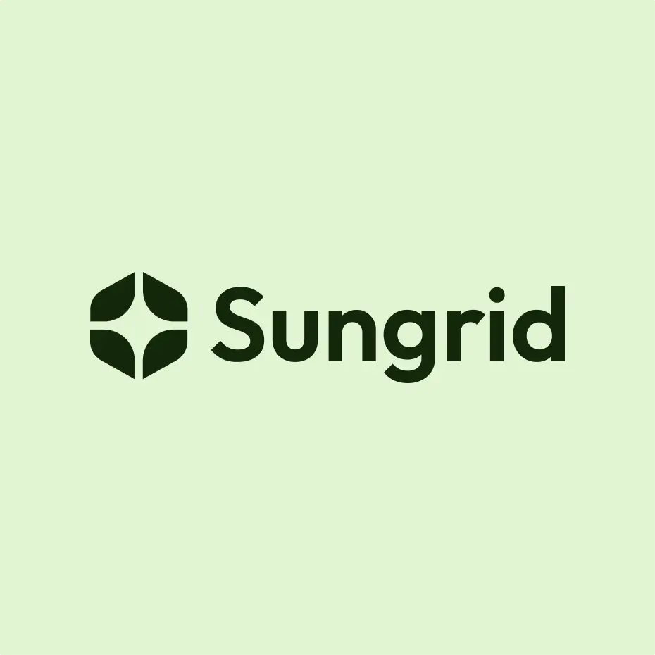 Sungrid logo lockup on light background