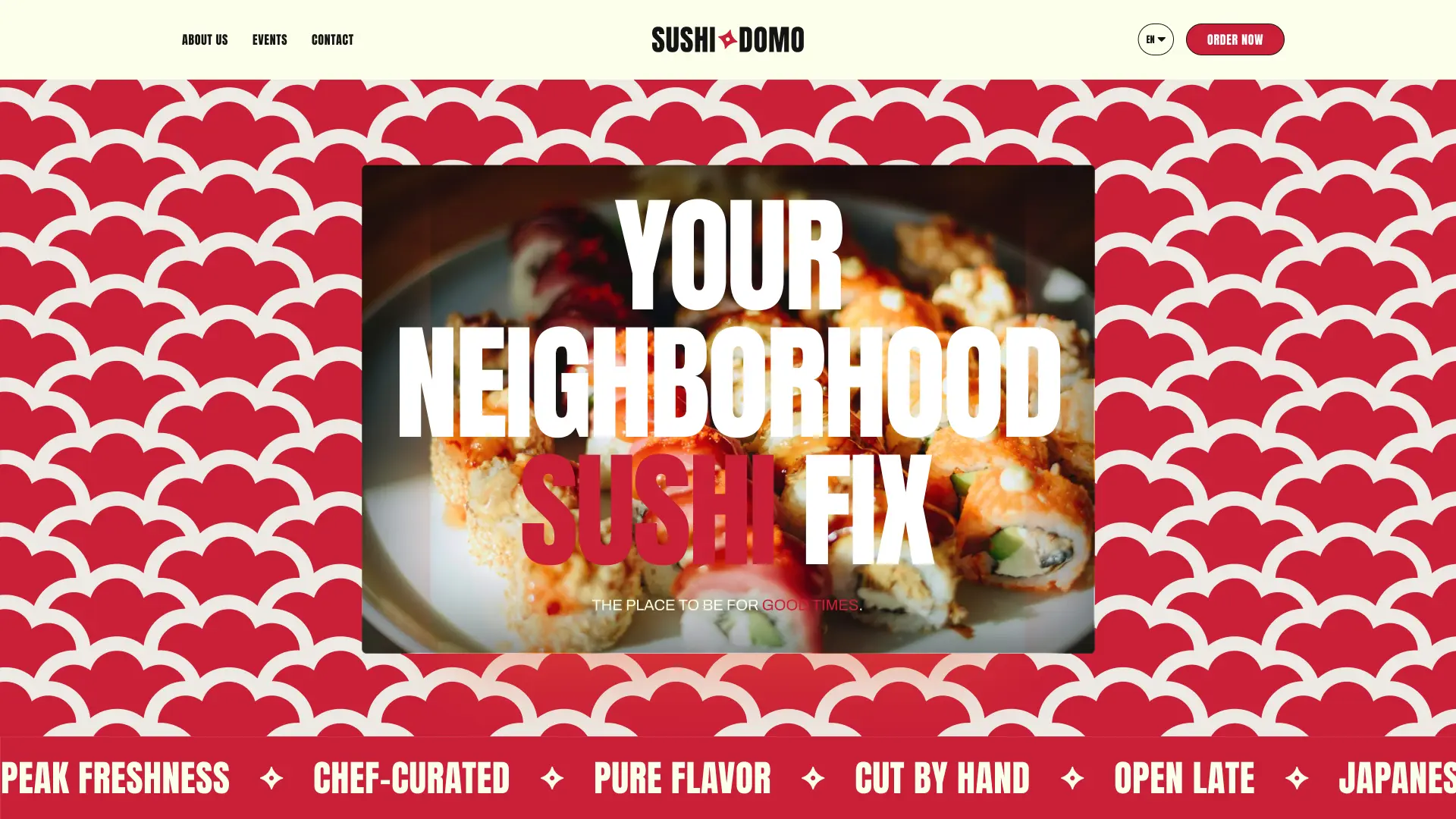 Orleans website hero section design