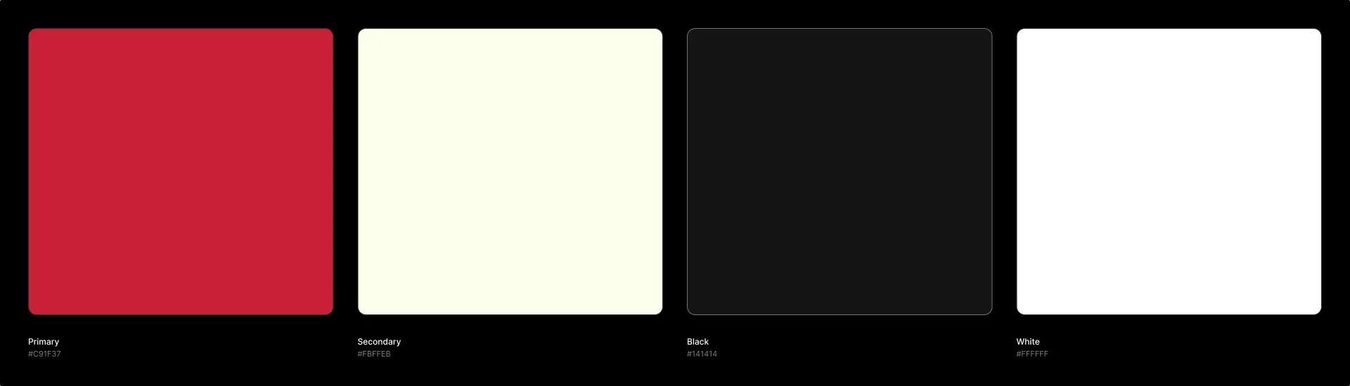 Sushidomo brand colour palette overview