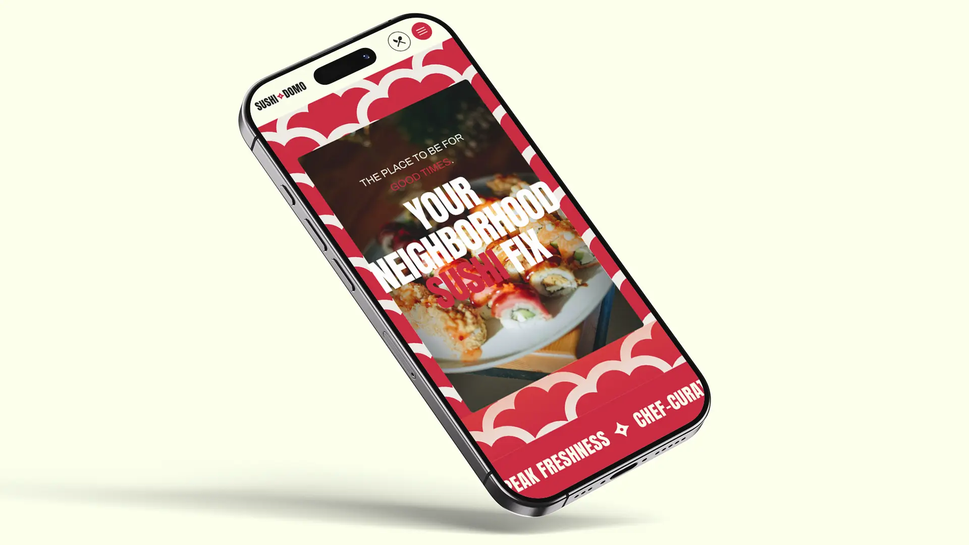 Orleans mobile homepage hero section